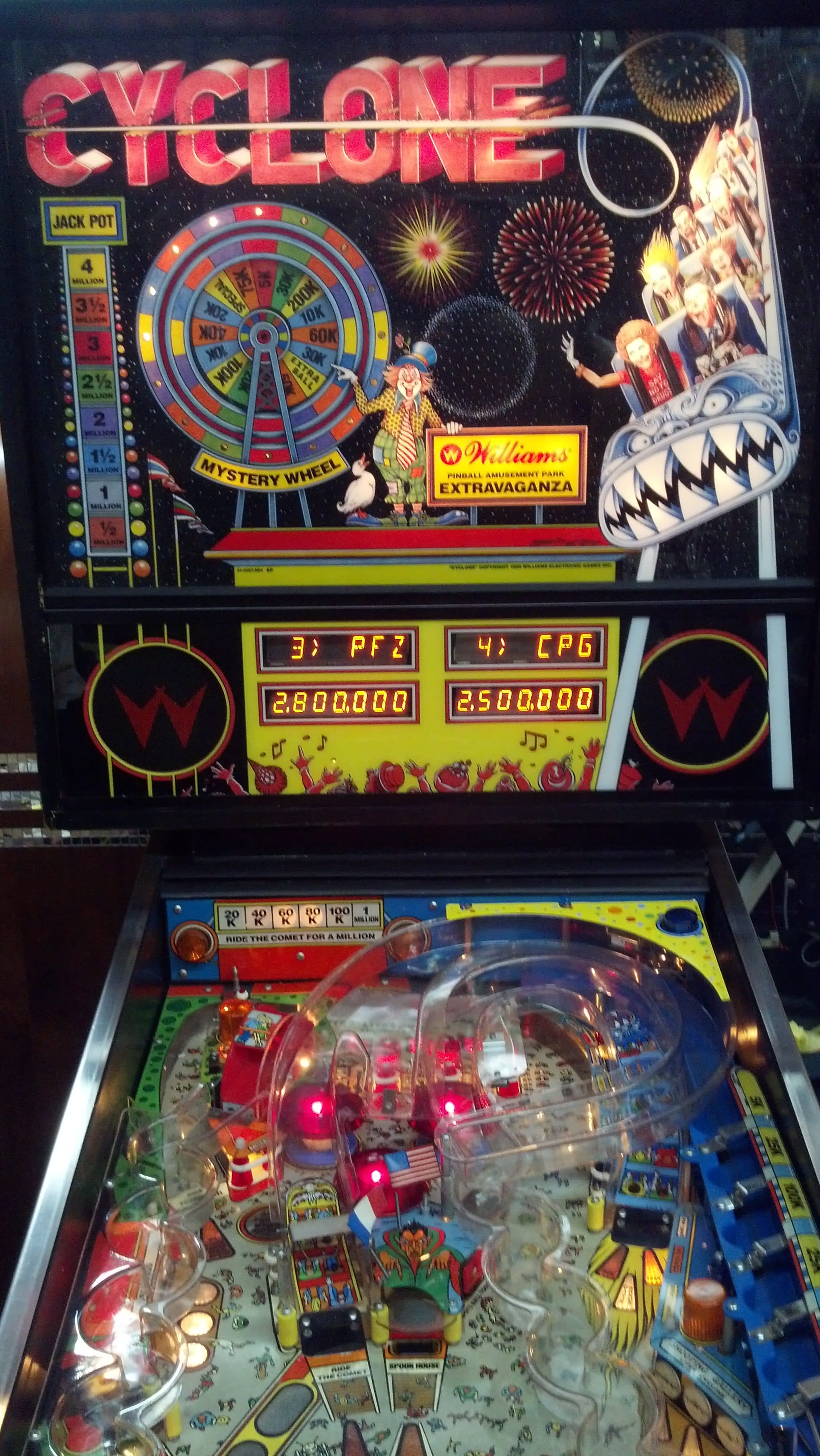 williams hurricane pinball machine
