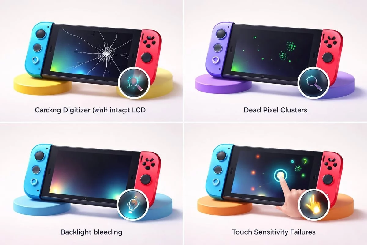 Types of Nintendo Switch screen damage