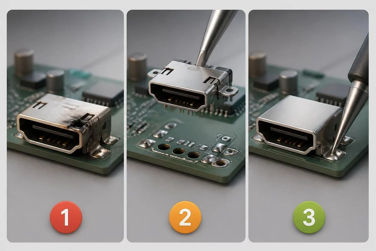 HDMI port repair process