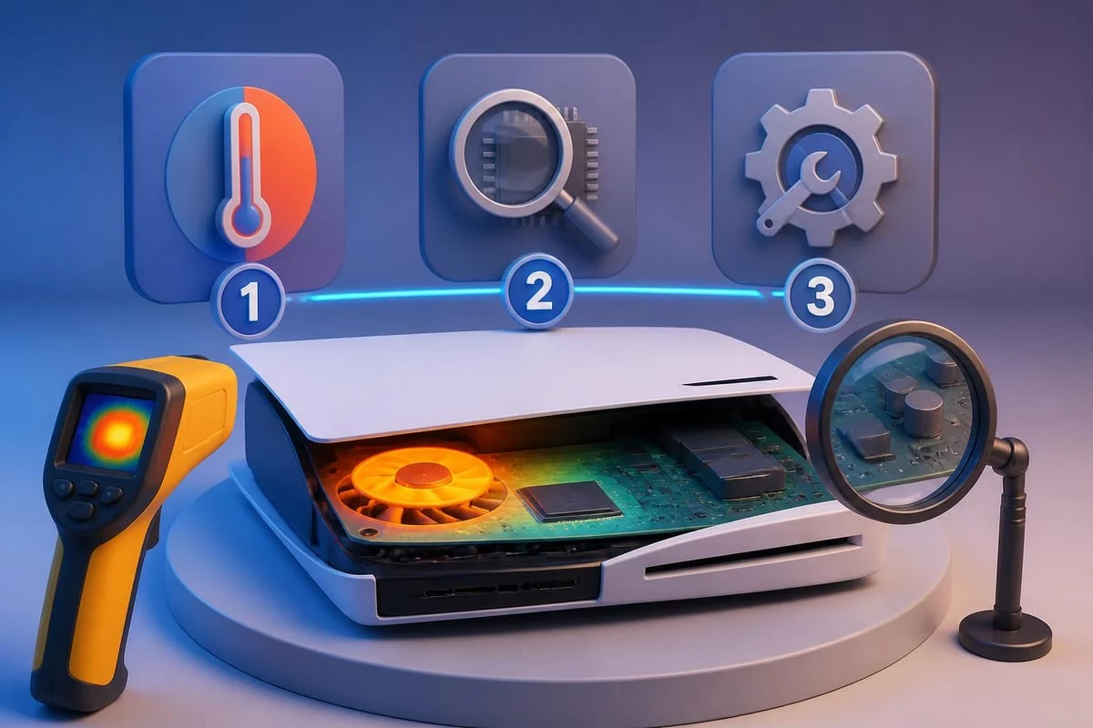 Professional PS5 repair diagnostic workflow